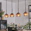 Ripoll Hängeleuchte Glas 15 cm Klar, Kupferfarben, 4-flammig