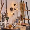 Gastor Wandleuchte Glas 15 cm Gold, Schwarz, 3-flammig