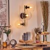 Gastor Wandleuchte Glas 15 cm Gold, Schwarz, 3-flammig