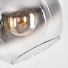 Koyoto Stehleuchte Glas 25 cm Chrom, Schwarz, 1-flammig