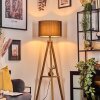 Soungou Stehleuchte 38 cm Holz dunkel, Schwarz, 1-flammig