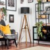 Soungou Stehleuchte 38 cm Holz dunkel, Schwarz, 1-flammig
