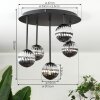 Chehalis Deckenleuchte Glas 10 cm Rauchfarben, 5-flammig