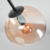 Gastor Deckenleuchte Glas 15 cm Bernsteinfarben, Klar, Rauchfarben, 3-flammig