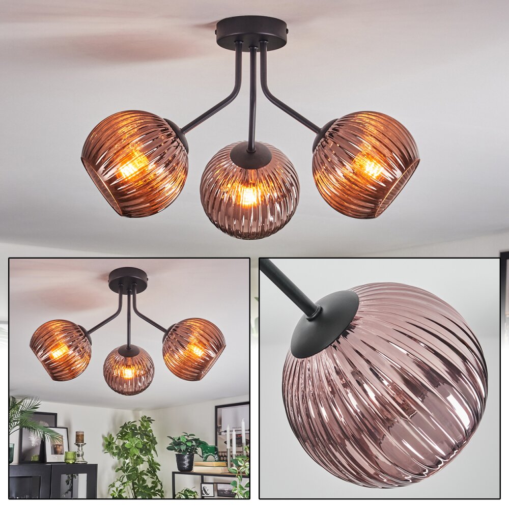 Koyoto Deckenleuchte Glas 15 cm Kupferfarben, 3-flammig main product photo