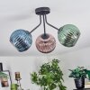 Koyoto Deckenleuchte Glas 15 cm Blau, Grün, Kupferfarben, 3-flammig