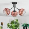 Ripoll Deckenleuchte Glas 15 cm Klar, Kupferfarben, 3-flammig