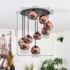Koyoto Deckenleuchte Glas 15 cm Kupferfarben, 9-flammig