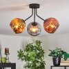 Ripoll Deckenleuchte Glas 15 cm Gold, Kupferfarben, Rauchfarben, 3-flammig