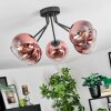 Koyoto Deckenleuchte Glas 15 cm Klar, Kupferfarben, 5-flammig