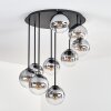 Gastor Deckenleuchte Glas 15 cm Klar, Rauchfarben, 9-flammig