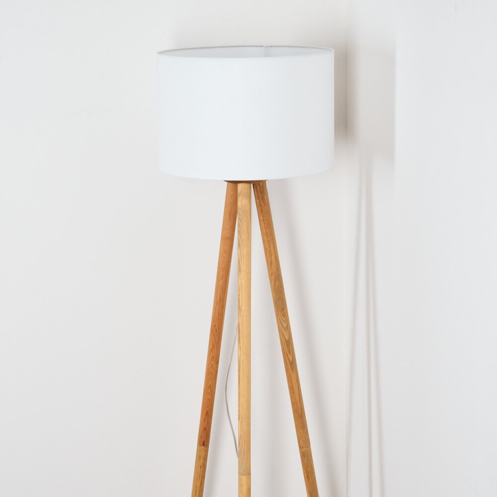Soungou Stehleuchte 38 cm Naturfarben, Weiß, 1-flammig