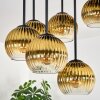 Koyoto Deckenleuchte Glas 15 cm Gold, Klar, 9-flammig