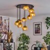 Koyoto Deckenleuchte Glas 15 cm Gold, Klar, 9-flammig