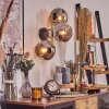 Ripoll Wandleuchte Glas 15 cm Gold, Schwarz, 3-flammig