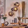Ripoll Wandleuchte Glas 15 cm Gold, Schwarz, 3-flammig