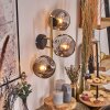 Ripoll Wandleuchte Glas 15 cm Gold, Schwarz, 3-flammig
