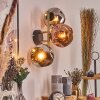 Gastor Wandleuchte Glas 15 cm Gold, Schwarz, 3-flammig