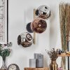 Gastor Wandleuchte Glas 15 cm Gold, Schwarz, 3-flammig