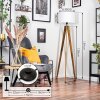 Soungou Stehleuchte 38 cm Naturfarben, Schwarz, 1-flammig
