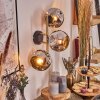 Ripoll Wandleuchte Glas 15 cm Gold, Schwarz, 3-flammig