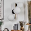Gastor Wandleuchte Glas 15 cm Gold, Schwarz, 3-flammig
