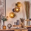 Ripoll Wandleuchte Glas 15 cm Gold, Schwarz, 3-flammig
