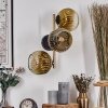 Ripoll Wandleuchte Glas 15 cm Gold, Schwarz, 3-flammig