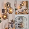 Ripoll Wandleuchte Glas 15 cm Gold, Schwarz, 3-flammig