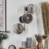 Ripoll Wandleuchte Glas 15 cm Gold, Schwarz, 3-flammig
