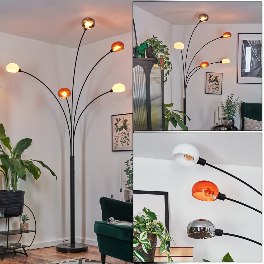 Nikkala Stehleuchte Schwarz, 5-flammig main product photo