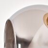 Koyoto Stehleuchte Glas 15 cm Bernsteinfarben, Chrom, Rauchfarben, 5-flammig