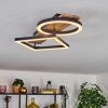 Cascada Deckenleuchte LED Braun, Holzoptik, Schwarz, 1-flammig