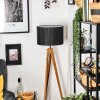 Soungou Stehleuchte 38 cm Naturfarben, Schwarz, 1-flammig