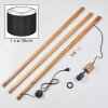 Soungou Stehleuchte 38 cm Naturfarben, Schwarz, 1-flammig