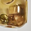 Ripoll Wandleuchte Glas 15 cm Gold, Schwarz, 3-flammig