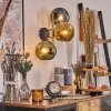 Ripoll Wandleuchte Glas 15 cm Gold, Schwarz, 3-flammig