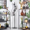 Gastor Stehleuchte Glas 15 cm Chrom, Klar, Rauchfarben, 6-flammig