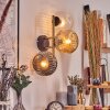 Ripoll Wandleuchte Glas 15 cm Gold, Schwarz, 3-flammig