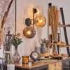 Ripoll Wandleuchte Glas 15 cm Gold, Schwarz, 3-flammig