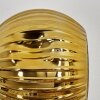 Ripoll Wandleuchte Glas 15 cm Gold, Schwarz, 3-flammig