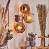Ripoll Wandleuchte Glas 15 cm Gold, Schwarz, 3-flammig