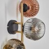 Ripoll Wandleuchte Glas 15 cm Gold, Schwarz, 3-flammig