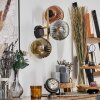 Ripoll Wandleuchte Glas 15 cm Gold, Schwarz, 3-flammig