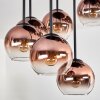 Koyoto Deckenleuchte Glas 15 cm Klar, Kupferfarben, 9-flammig