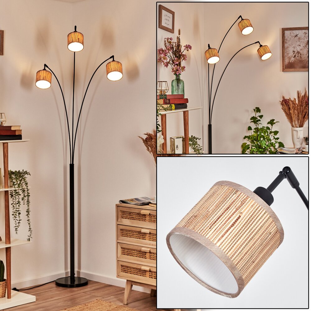 Bongal Stehleuchte Schwarz, 3-flammig main product photo