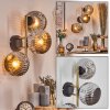 Ripoll Wandleuchte Glas 15 cm Gold, Schwarz, 3-flammig