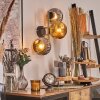 Ripoll Wandleuchte Glas 15 cm Gold, Schwarz, 3-flammig