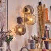 Ripoll Wandleuchte Glas 15 cm Gold, Schwarz, 3-flammig