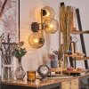 Ripoll Wandleuchte Glas 15 cm Gold, Schwarz, 3-flammig